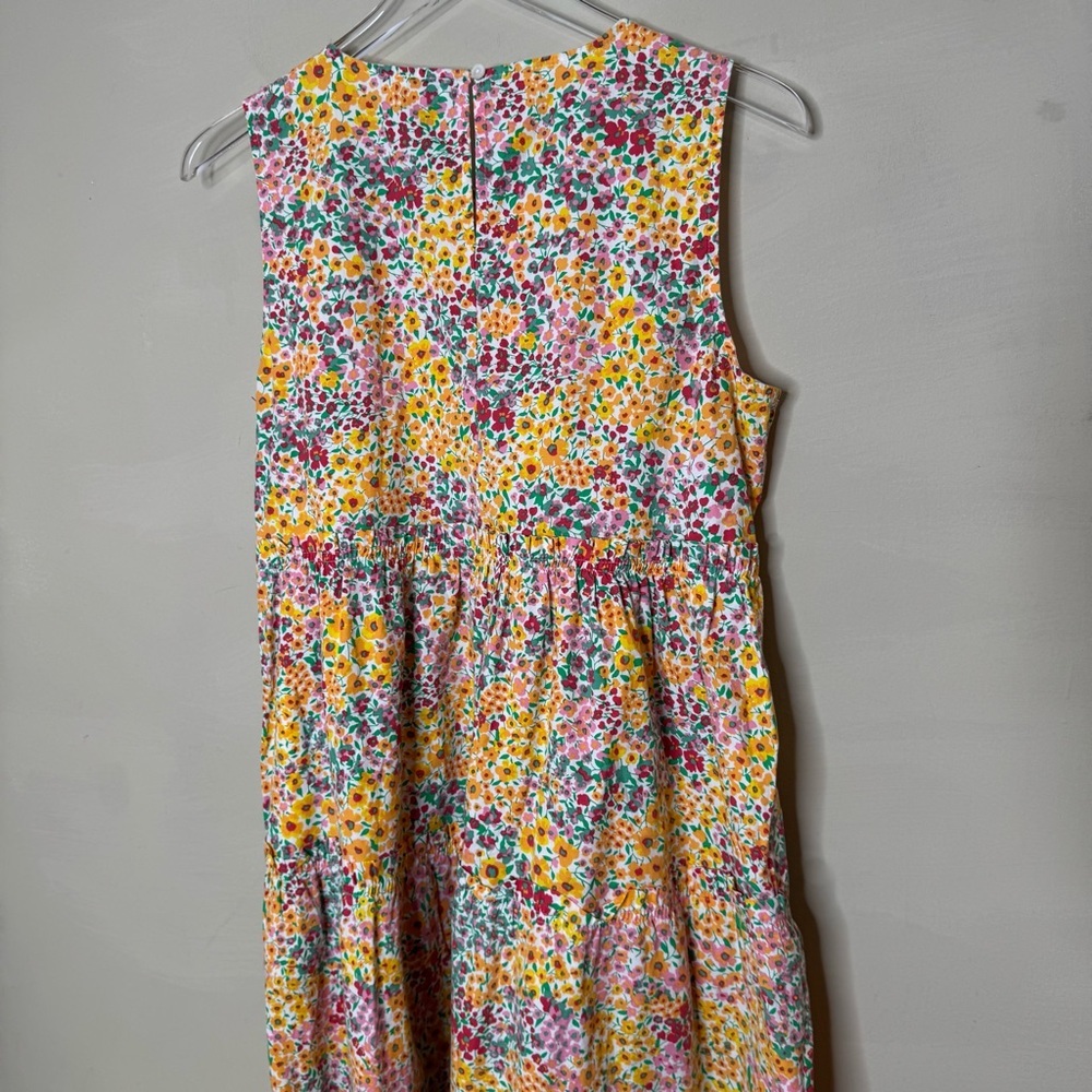 J.Crew Floral Sleeveless Midi Dress Size 8 - Picture 6 of 12